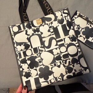 Tous Monochrome Graphic Tote Bag